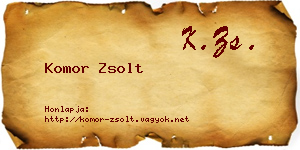 Komor Zsolt névjegykártya